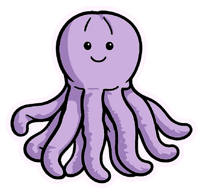 Een paarse octopus als maatjesmagneet